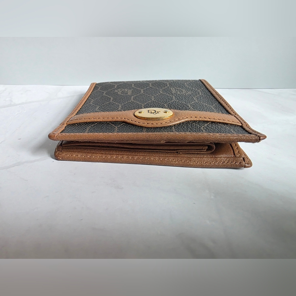 Vintage Christian Dior Honeycomb Monogram Men's Bifold Wallet - Picture 10 of 11